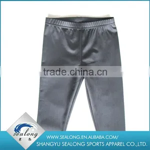 China Wholesale Casual Girls Leggings Custom Thin PU Black Leggings for Children Quality Choice thumbnail-2
