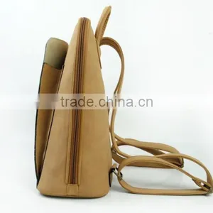 Uique Design Ladies Durable Khaki pu Leather Backpack With Chinese Style Pattern thumbnail-2