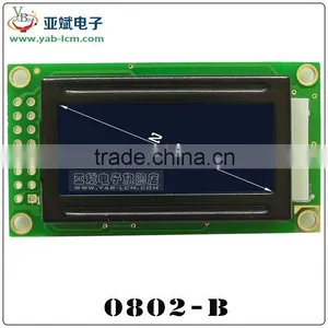 8*2 Character Lcd Module for Instrument and Meter Yellow Green Led and Black Words 8x2 Lcd Display thumbnail-3
