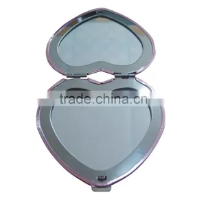 Hot Printing Heart Shape Custom Fashion Aluminum Cosmetic Mirror Quality Choice thumbnail-5