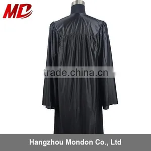 Black Graduation Cap and Gown 100% Shiny Polyester thumbnail-3