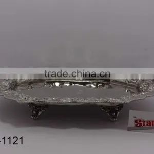 BRASS MULTIPURPOSE PRESENTATION TRAY WITH HANDLE thumbnail-1