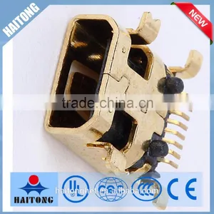Golden Color Smd 8pin Mini USB Connector Hot Selling thumbnail-1