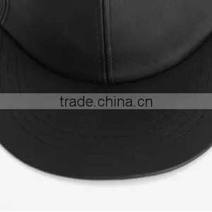 Cheap Promotional 6 Panel Leather Baseball Cap Without Logo thumbnail-5