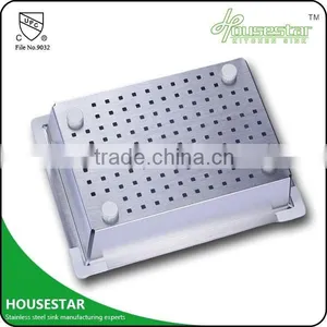 Housestar Stainless Steel KItchen Sink Fruit And Vegetable Holder Stainless Steel Colander Stainless Steel Hanging Fruit Colande thumbnail-2