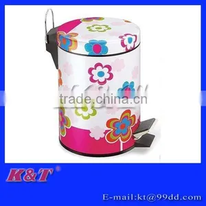 12L High Polished Stainless Steel Garbage Can thumbnail-1