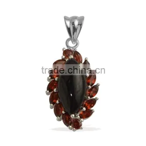 Natural Fine Quality 925 Silver Beautiful Gemstone Pendants thumbnail-1