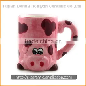 Cartoon Animal Hand-painted 3D Ceramic Ceramic Mug Custom Shape thumbnail-1