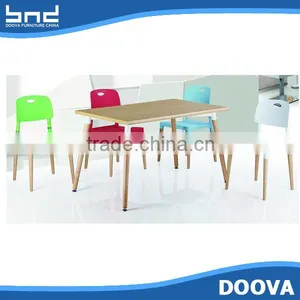 Fashion Wood Table With Wood Legs Cheap Dining Table thumbnail-3