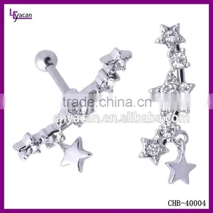Surgical Steel Star Shaped Tragus Ear Piercing Jewelry thumbnail-2