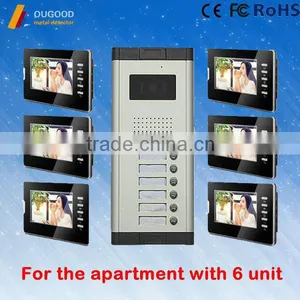 Door To Multi-Door Video Door Phone With Rain Cover Doorbell 1VS 3-12 Multi Apartment Video Doorbell Intercom thumbnail-1