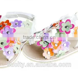 Wholesale Girls Sexy Stylish Flat Sandals With Flowers thumbnail-4