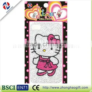 Hellokitty Shape Crystal Strass Cell Phone Sticker thumbnail-1