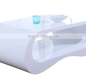 Elegant Shape Design Wooden White High Gloss Coffee Table,Tea Table thumbnail-2