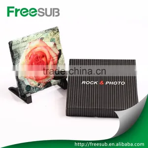 Customed Wholesale 6" *6" *0.35 " Blank Square Sublimation Photo Rock Slate thumbnail-1