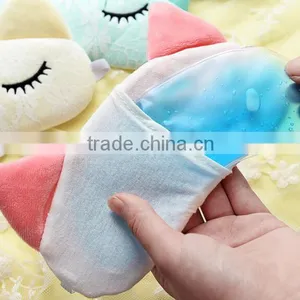 Korea Style Cute Lace Cat Shape High Quality Soft Patch Sleeping Travel Blindfold Shade Cover Eye Mask thumbnail-6