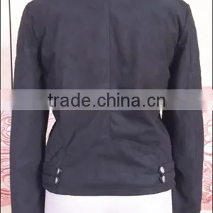 Latest Girl and Women Winter Turn Down Collar Suede Leather Jacket thumbnail-6