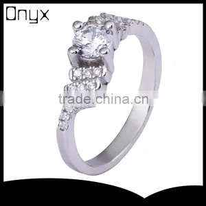 925 Pure Silver Screw Shaped Prong Setting Ring With 4 Finger thumbnail-1