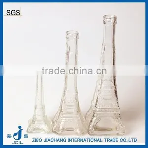 Clear Eiffel Tower Glass Jar Bottle for Flower or Artwork thumbnail-1