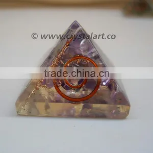 Amethyst Reiki Symbol Orgone Pyramid thumbnail-1