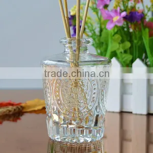Home Decor Machine Made Embossing Glass Bottles for Diffuser thumbnail-1