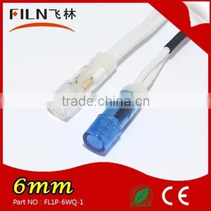 Plastic Waterproof 8mm 380v Yellow Blue Red Green White Led Indicator Lamp Cover thumbnail-5
