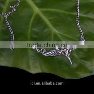 New Arrival Steampunk Statement Necklace Eagle Wings Necklace Imitation Silver Pendant 2015 Yiwu Fashion Imitation Jewelry thumbnail-3