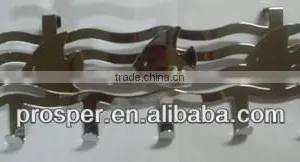 4 Stainless Steel Coat Hooks in a Row With Fish Pattern thumbnail-1