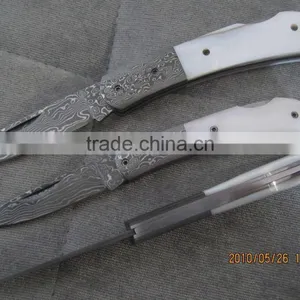 OEM Custom Handmade Damascus Folding Knife UDTEK01344 thumbnail-1