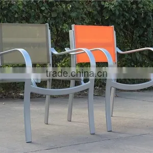 Commercial Mesh Coffee Set Aluminum Outdoor Furniture thumbnail-5