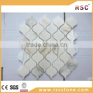 Lantern Shaped Calacatta Oro Marble Mosaic thumbnail-1