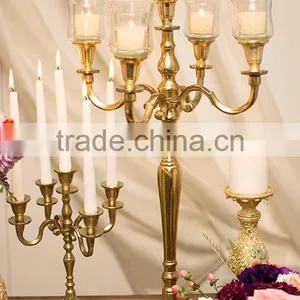 Gold Candelabra , Crystal Candelabra Centerpieces Wholesale , Glass Candelabra thumbnail-1