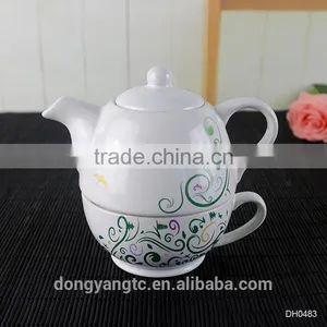 2017 Factory Supplier Wholesale Custom Design Tea Set Ceramic Teapot thumbnail-1