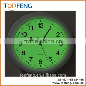 Light Sensor Wall Clock/round Clock/luminous Clock thumbnail-1