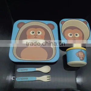 Eco Friendly Biodegradable Bamboo Fibre Plant Fibre Kid's Dinnerware Set thumbnail-1
