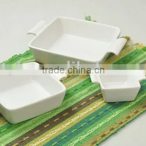 Square Porcelain Bakeware Set, Bakeware With Handles thumbnail-1
