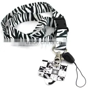 Black Zebra Lanyards, ID Card Holder, Key Neck Strap Lanyard, Phone Neck Strap thumbnail-1