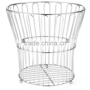HIGH QUALITY Muti-function Hotel Waste Basket, Metal With Chrome Plate thumbnail-5