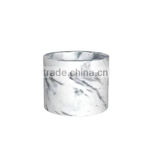Home Decor Desktop Marble Efect Cement Flower Pot Planter thumbnail-2
