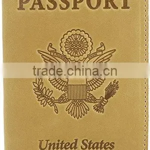 Genuine Leather Tianhooo Leather Passport Cover & Holder for Men Women Passport Case thumbnail-1