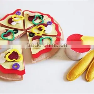 2017 Felt Pretend Play Food in Pizza Shape Made in China thumbnail-1