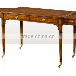 Highly Refine Regency English Victorian Designed Solid Wood Veneer Bureau Plat Office Writing Table BF12-05274f thumbnail-3