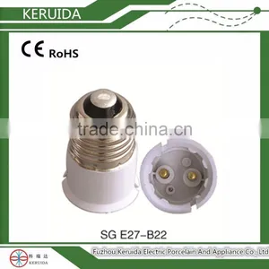 Hot Sale E27 to B22 Porcelain Lampholder Adaptor/bulb Holder Adaptor thumbnail-1