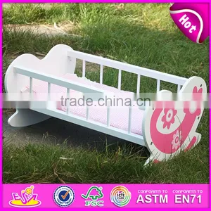 New Cute Kids Wooden Toy Beds for Dolls W06E010A thumbnail-1