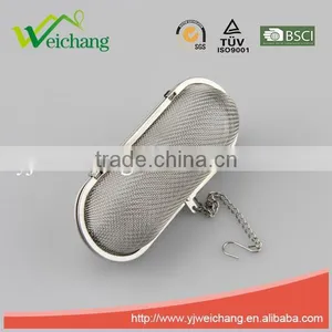 WCJ1074 Hot Sale Long Chain Tea Strainer 18/8 Stainless Steel Fine Mesh Tea Infuser thumbnail-1