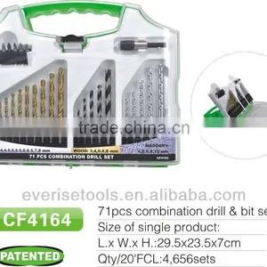 74pcs Combination Drill Bit Set in Plastic Case thumbnail-1