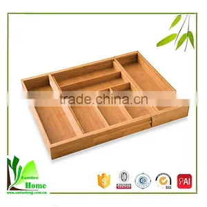 New Arrival Bamboo Flatware Storage Tray thumbnail-5