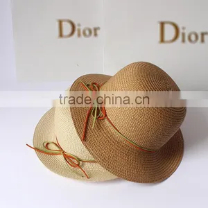 Summer Fashion Bowknot Outdoor Sunshade Straw Hats Dongguan Factory thumbnail-1