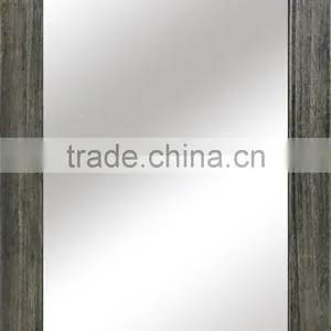 Vintage Natural Wood Finish Wood Mirror Frame thumbnail-1
