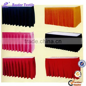 2015 Hot Selling Polyester Cheap Colorful Table Skirting thumbnail-1